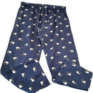 WOOLRICH Flannel Polar Bear Pajama Sleep Pants Men's L 100% Cotton Cozy